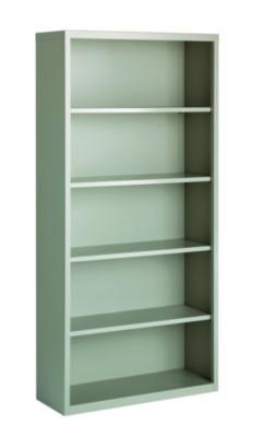 AleraFive-Shelf Metal Bookcase, 34.5" x 13" x 72", Light Gray (ALE21211) ALE21211