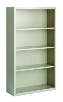 AleraFour-Shelf Metal Bookcase, 34.5" x 13" x 60", Light Gray (ALE21208) ALE21208