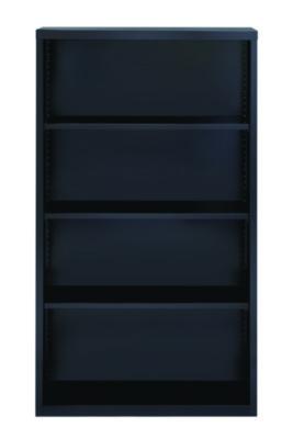 AleraFour-Shelf Metal Bookcase, 34.5" x 13" x 60", Black (ALE21207) ALE21207
