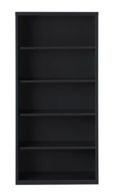 AleraFive-Shelf Metal Bookcase, 34.5" x 13" x 72", Black (ALE21210) ALE21210