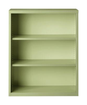 AleraThree-Shelf Metal Bookcase, 34.5" x 13" x 42", Putty (ALE21203) ALE21203