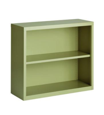 AleraTwo-Shelf Metal Bookcase, 34.3" x 13" x 30", Putty (ALE21200) ALE21200