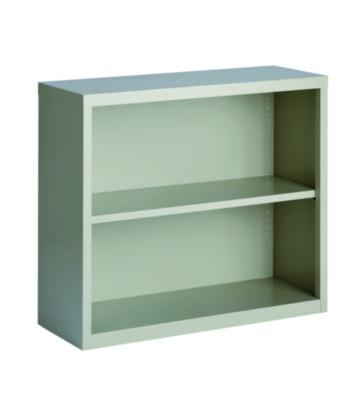 AleraTwo-Shelf Metal Bookcase, 34.3" x 13" x 30", Light Gray (ALE21202) ALE21202