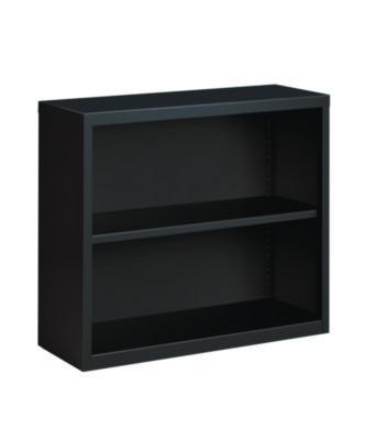AleraTwo-Shelf Metal Bookcase, 34.3" x 13" x 30", Charcoal (ALE22194) ALE22194