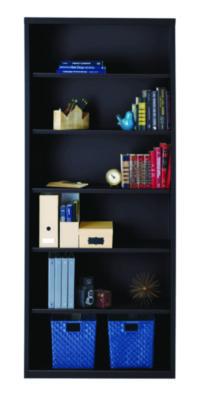 BOOKCASE,6-SHELF,BK