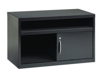 AleraCredenza with Sliding Door, Steel, 2-Shelf, 36 w x 18.62 d x 22 h, Charcoal (ALE20507) ALE20507