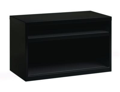 AleraCredenza with Shelf, Steel, 2-Shelf, 36 w x 18.62 d x 22 h, Black (ALE20508) ALE20508