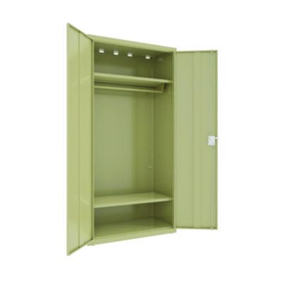 AleraWardrobe Combo Cabinet, (1) Full-Width Garment Rod, (2) Adjustable Shelves, 36" x 18" x 80.5", Putty (ALE24314) ALE24314