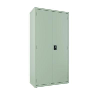 AleraWardrobe Combo Cabinet, (1) Full-Width Garment Rod, (2) Adjustable Shelves, 36" x 18" x 80.5", Light Gray (ALE24316) ALE24316