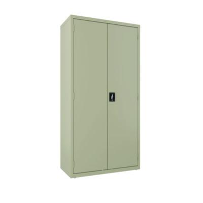 AleraJan/San Storage Cabinet, (3) Adjustable Half-Width Shelves, 36" x 18" x 80.5", Putty (ALE24096) ALE24096