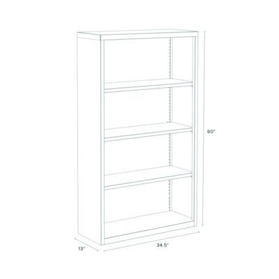 BOOKCASE,4-SHELF,BK
