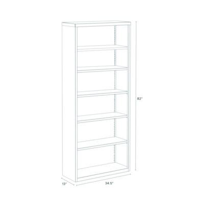 BOOKCASE,6-SHELF,BK