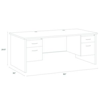 DESK,EXEC DOUBLE PED,BK