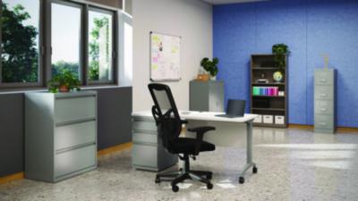 Alera Modern Teacher Series Pedestal Desk, Left-Side Pedestal: Box/Box/File, 60