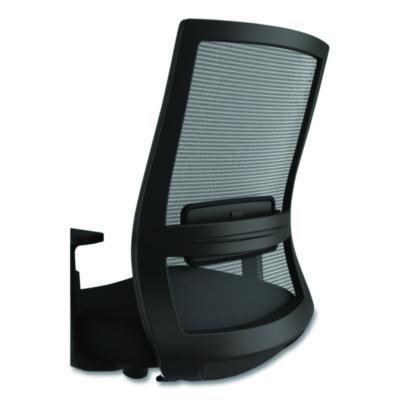 Alera Ashdale Ergonomic Fabric Swivel Task Chair, Supports 275 lb, 18.15 to 21.89 Seat Height, Black Seat/Back, Silver Base