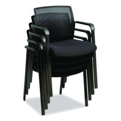 Alera Elgar Fabric Guest Chair, 24.41 x 22.64 x 31.73, Black Seat, Black Back, Black Base
