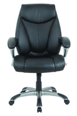 Alera Fulford Bonded Leather High-Back Managers Chair, Supports 275lb, 18.62-22.56