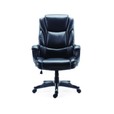 Alera Kirkdale Bonded Leather Manager Chair, Supports Up to 275 lb, 16.18 to 22.76 Seat Height, Black Seat/Back, Black Base (ALEKD4519) ALEKD4519