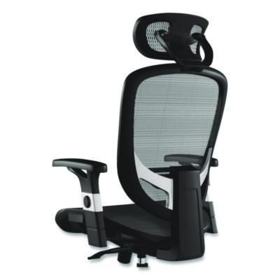 Alera Minerva Ergonomic Mesh Swivel Task Chair, Support Up to 275lb, 17.24 to 20.98 Seat Height, Black Seat/Back, Silver Base