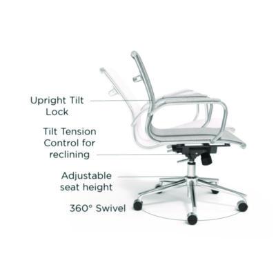 Alera Siskin Fabric Managers Chair, Supports Up to 275 lb, 16.93 to 20.67 Seat Height, Gray Seat, Gray Back, Chrome Base (ALESK4244) ALESK4244