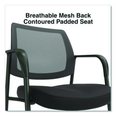 Alera Wessex Mesh Fabric Guest Chair, 24.41 x 23.62 x 35.04, Black Seat, Black Back, Black Base (ALEWX43BME17) ALEWX43BME17