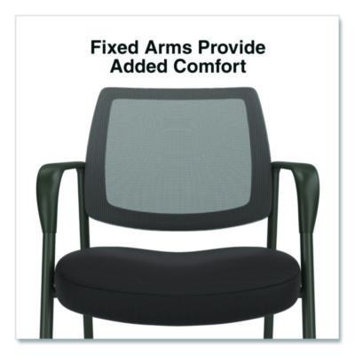 Alera Wessex Mesh Fabric Guest Chair, 24.41 x 23.62 x 35.04, Black Seat, Black Back, Black Base