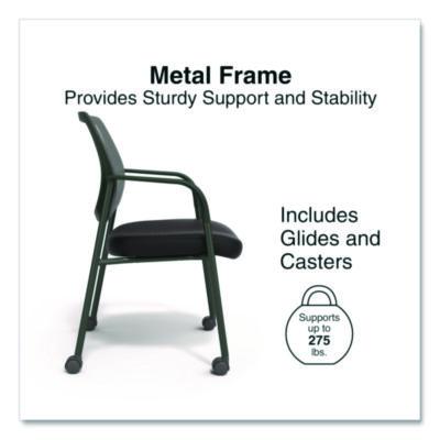 Alera Wessex Mesh Fabric Guest Chair, 24.41 x 23.62 x 35.04, Black Seat, Black Back, Black Base