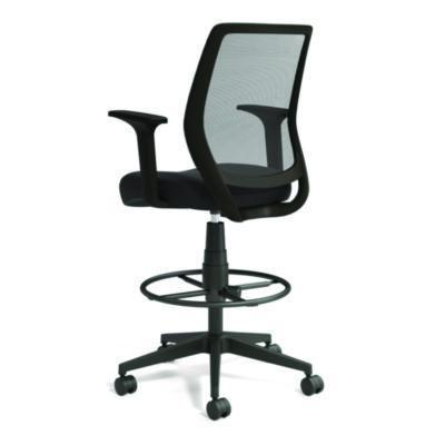 Alera Wessex Drafting Stool, Mesh Back, Supports Up to 275 lb, 27.95 to 33.66 Seat Height, Black Seat, Black Back, Black Base (ALEWX46BME17) ALEWX46BME17