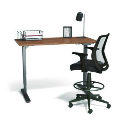 Alera Wessex Drafting Stool, Mesh Back, Supports Up to 275 lb, 27.95 to 33.66 Seat Height, Black Seat, Black Back, Black Base