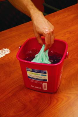 Color-Changing Rechargeable Sanitizer Towels, 1-Ply, 13.5 x 18, Unscented, Yellow/White/Blue, 150/Carton