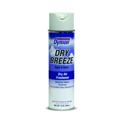 Dry Breeze Aerosol Air Freshener, Sugar and Spice, 10 oz Aerosol Spray, 12/Carton