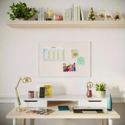 Linen Bulletin Board with Decor Frame, 30
