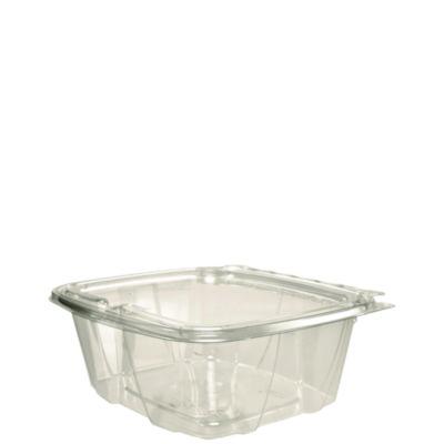 Dart ClearPac SafeSeal rPET Tamper-Resistant/Evident Containers, Embossed Bottom, 32 oz, 6.37 x 7.15 x 2.58, Clear, 200/Carton (DCCCH32DERF) DCCCH32DERF