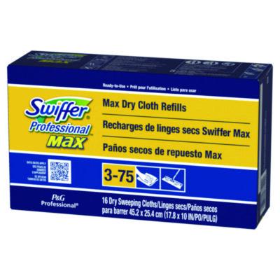 Max/XL Dry Refill Cloths, 17.88 x 10, White, 16/Box, 6 Boxes/Carton