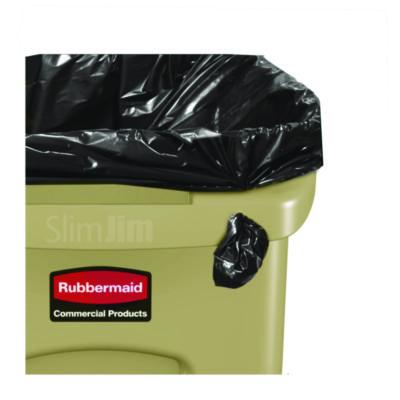 Slim Jim with Venting Channels, 23 gal, Plastic, Beige