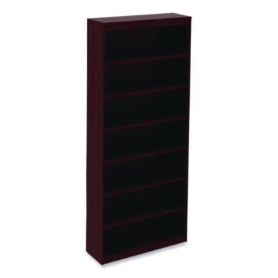 Alera Valencia Series Square Corner Bookcase, Seven-Shelf, 35.63w x 11.81d x 83.86h, Mahogany (ALEVA78436MY) ALEVA78436MY