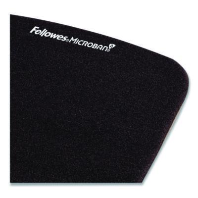 PlushTouch Mouse Pad with Wrist Rest, 7.25 x 9.38, Black