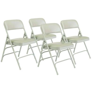NPS® 1300 Series Premium Vinyl Upholstered Triple Brace Double Hinge Folding Chair