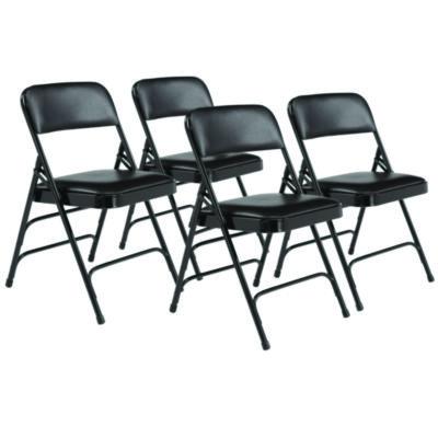 NPS® 1300 Series Premium Vinyl Upholstered Triple Brace Double Hinge Folding Chair