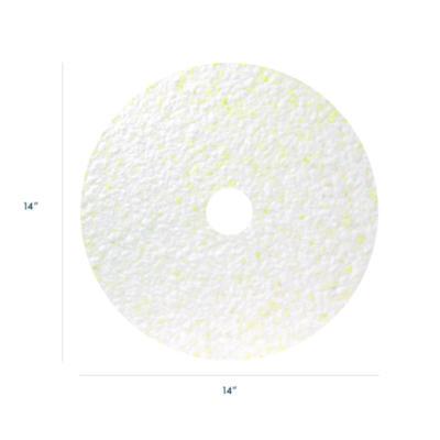 Americo Toro Floor Pad, 14" Diameter, White/Brown/Yellow, 2/Carton (AM7405614) AM7405614