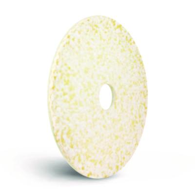 Americo Toro Floor Pad, 14" Diameter, White/Brown/Yellow, 2/Carton (AM7405614) AM7405614