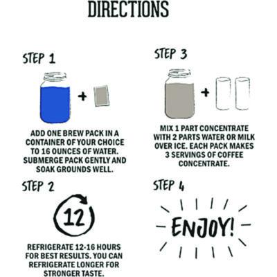 Indie Cold Brew Jet Fuel Coffee Filter Pack, 12 oz Bag