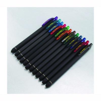 EnerGel Kuro Gel Pen, Retractable, Medium 0.7 mm, Assorted Ink Colors, Black Barrel, 12/Pack