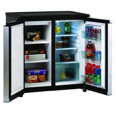 5.5 CF Side by Side Refrigerator/Freezer, Black/Platinum