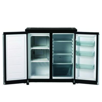 5.5 CF Side by Side Refrigerator/Freezer, Black/Platinum