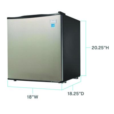 1.7 Cu. Ft. All Refrigerator, Stainless Steel/black