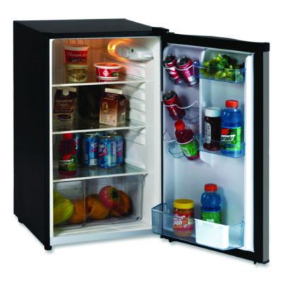 4.4 Cu.ft. Auto-Defrost Refrigerator, 19.25 X 22 X 33, Black With Stainless Steel Door