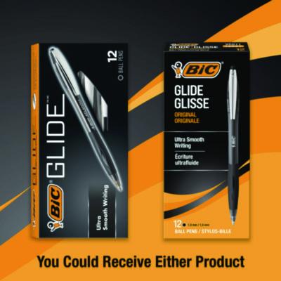 GLIDE Ballpoint Pen, Retractable, Medium 1 mm, Black Ink, Smoke/Black Barrel, Dozen