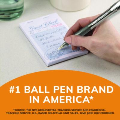 GLIDE Ballpoint Pen, Retractable, Medium 1 mm, Black Ink, Smoke/Black Barrel, Dozen