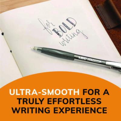 GLIDE Ballpoint Pen, Retractable, Medium 1 mm, Black Ink, Smoke/Black Barrel, Dozen